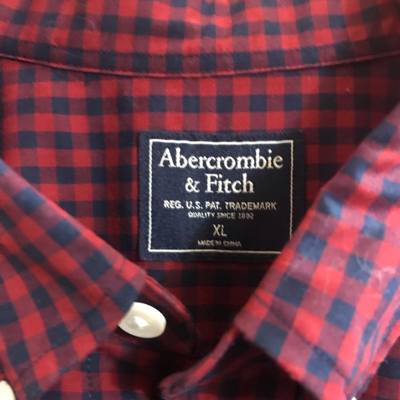 Abercrombie & Fitch XL Blue and Red Checked Shirt - Picture 2 of 6